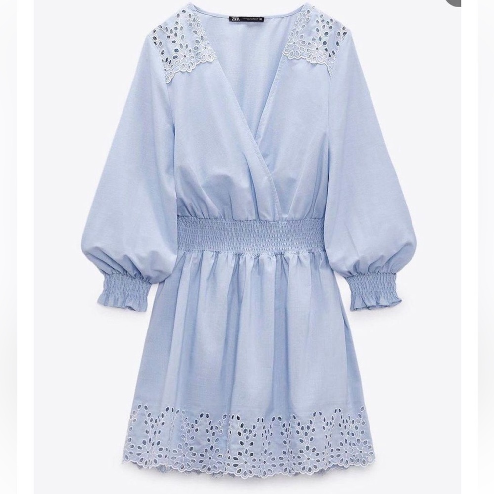Zara Openwork Embroidered Dress